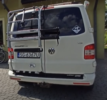 Barn door cycle rack on a lift up tailgate VW California Owners Club