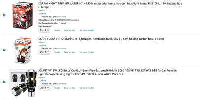 T15 W16W Reverse 921 955 Led Car Light Bulbs Xenon White Canbus Error Free  12v