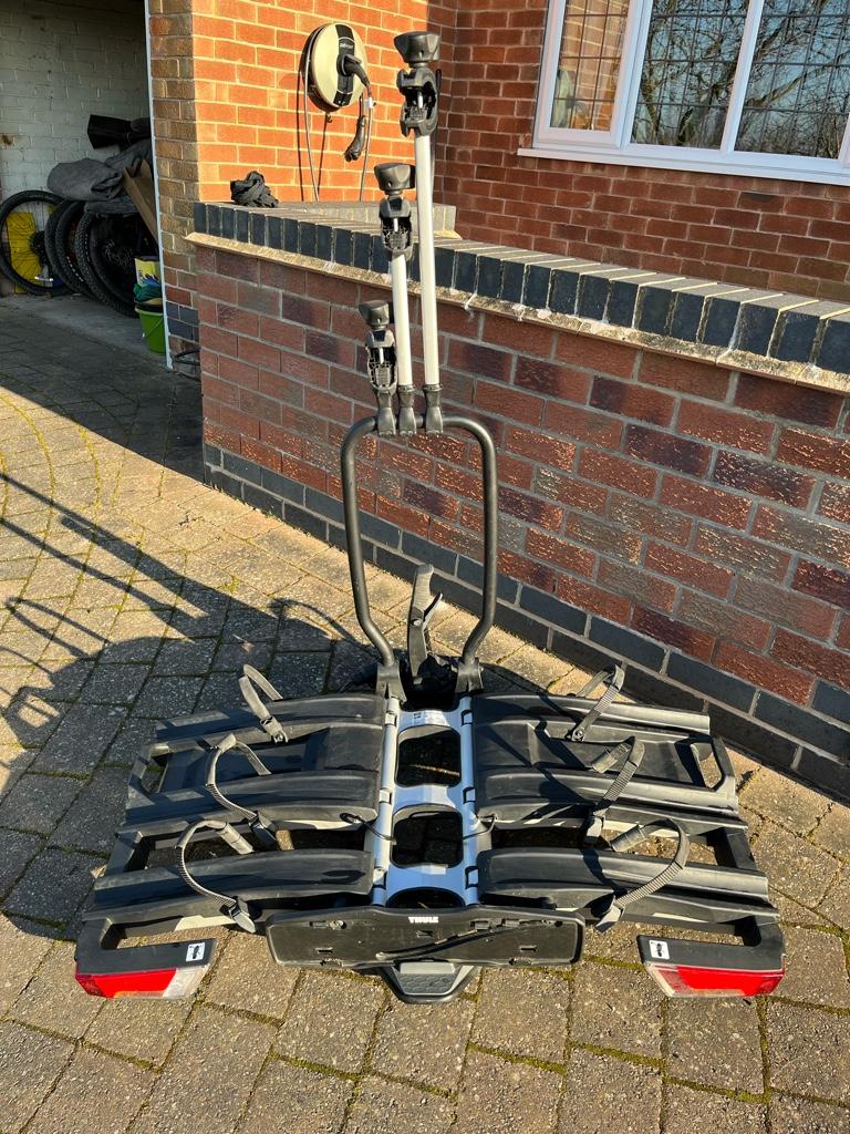 Sorry Now Sold - Thule EasyFold XT3 - tow bar mounted 3-bike rack