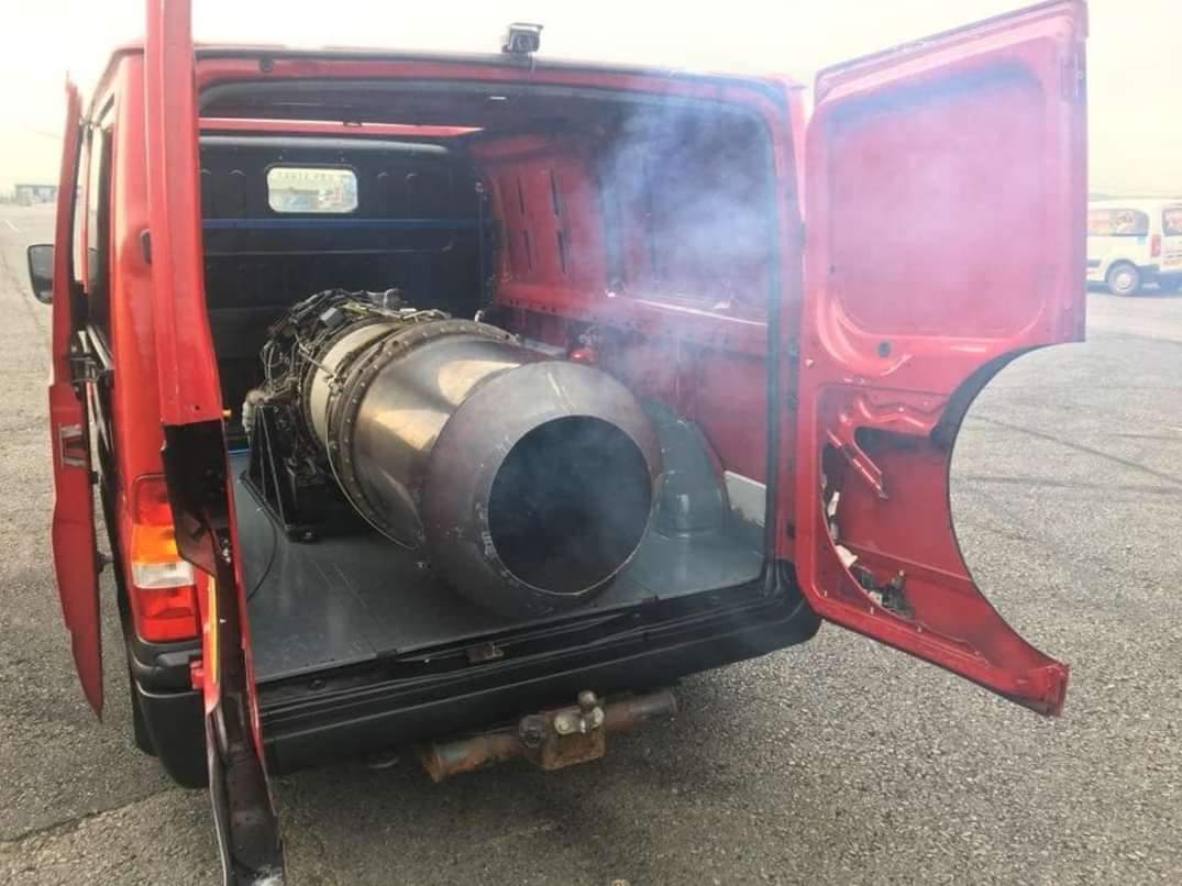 Ford Transit with Rolls Royce Jet engine : r/AwesomeCarMods