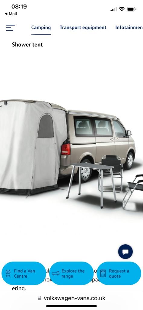 VW shower tent  VW California Owners Club