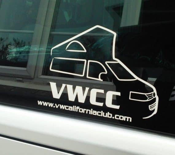 VW California Club Official Car Sticker (Standard Size) - STICKER001
