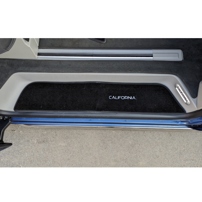 VW T5 T6 T6.1 'California' Embroided Step Mats 3 Piece Set Black