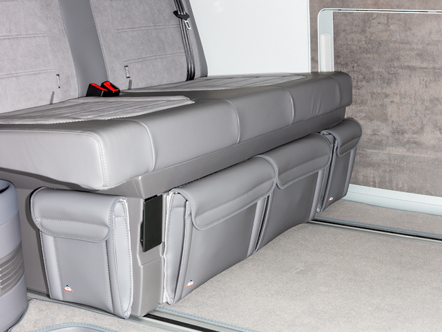 Brandrup Utility Right Side Bed Box & D pillar VW T5 T6 & T6.1 California -  Mixed Dots/Palladium