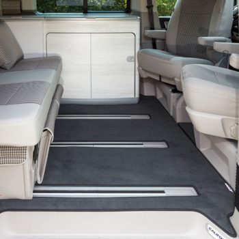 Brandrup Passenger Compartment Velour Carpet For VW California Ocean/SE T6/T5 – 2 Rail – Titanium Black