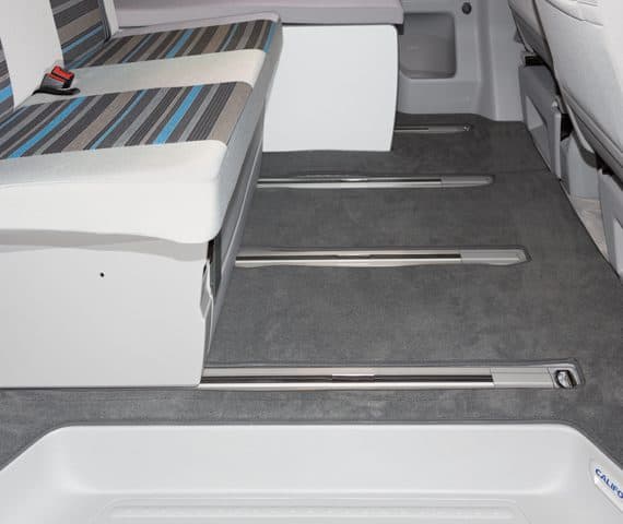 Brandrup Velour Carpet for Passenger Compartment VW California Beach T5/T6 with 2-Seater Bench (2011 onwards) - Palladium