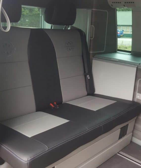 Premium ‘Leather Look’ Seat Covers for VW California Black/Grey