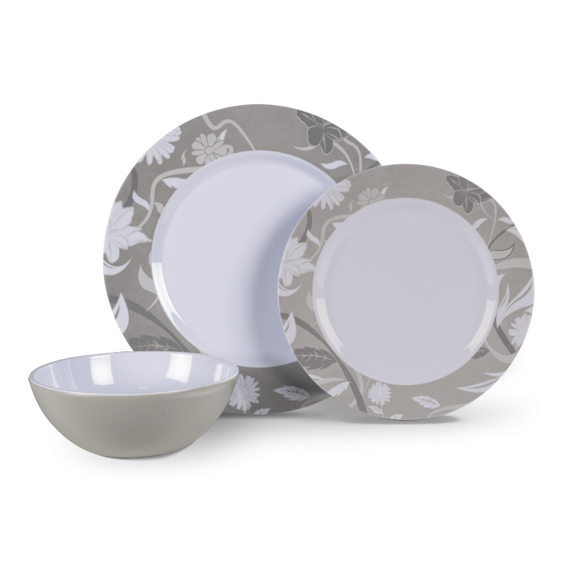 Assiette plate en mélamine Bloom Ø26.6 cm - KAMPA