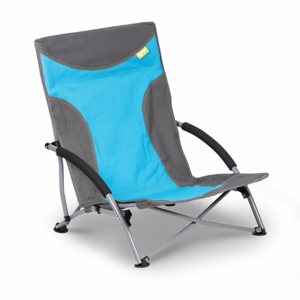 Kampa Blue Sandy High Back Low Folding Lightweight Chair Beach Camping FT0045 