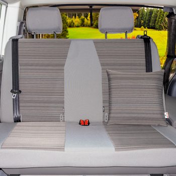 Brandrup Second Skin Seat Covers For 2-Seater Bench VW T6.1/T6 California Coast - Mixed Dots/Palladium