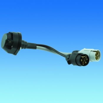 13 Pin Socket to 7N & 7S Plugs Adaptor / Converter lead