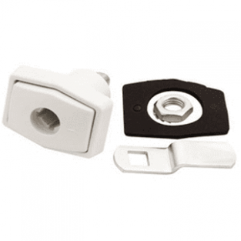 Zadi Rectangular Push Locks - White - for Caravans and Motorhomes
