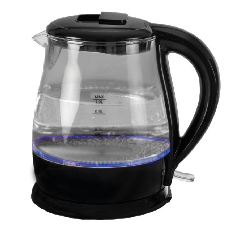 Kampa Tempest 1.7L Low Watt Electric Kettle – Midnight – CampervanBits