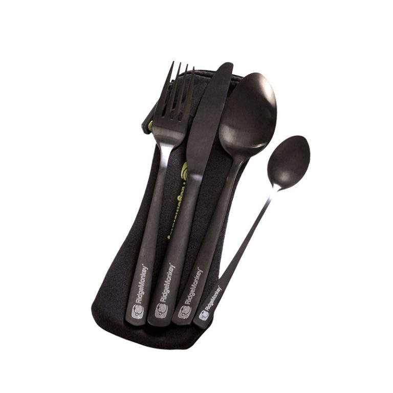 Camper Smiles 16 Piece Multicoloured Striped Cutlery Set CampervanBits