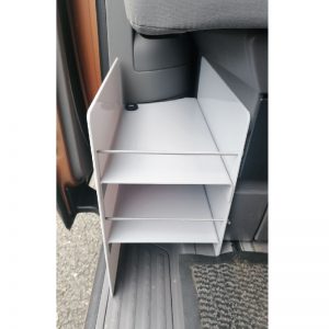 VW California Shoe Rack with USB Socket - NEW MODEL Grey Perspex