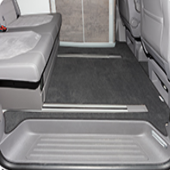 Brandrup Velour carpet for passenger compartment, VW T6.1 California Ocean/SE – 3 Rails - Titanium