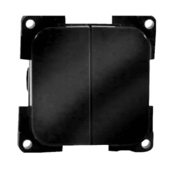 Powerpart C-Line Double Electrical Switch - Black