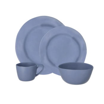 Travellife Soria 16 Piece Solid Melamine Dinner Set - Blue