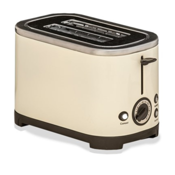 Quest Rocket Stainless Steel Low Wattage 2-Slice Toaster - Cream