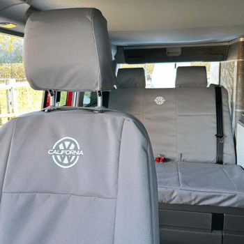 Campervanbits Heavy-Duty Waterproof Seat Covers for VW California SE/Ocean/Coast T5/T6/T6.1 - GREY
