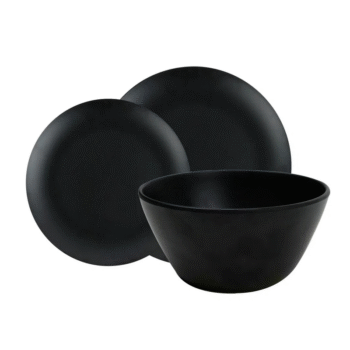 Leisurewize 12-Piece Melamine Dinner Set - Shale