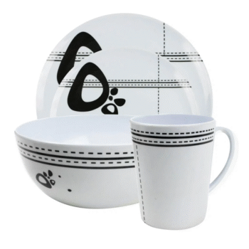 Leisurewize 16-Piece Melamine Dinner Set - Abstract