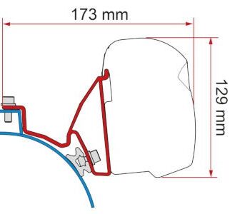 Fiamma F43 Van Awning Brackets for the VW California T5 T6 and T6.1