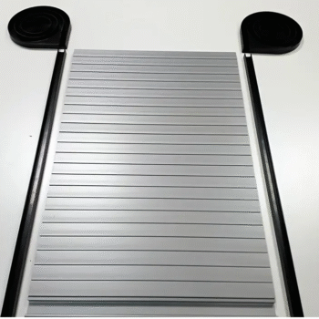 Tambour Door and Fitting Kit - 500mm x 600mm - Gloss Silver