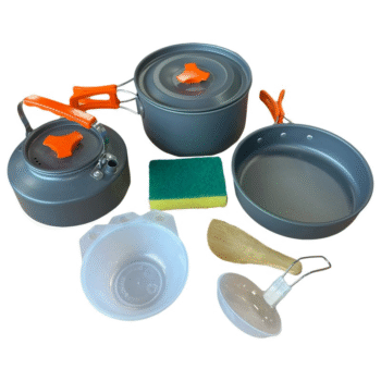 3-Piece Compact Camping Cookware Set & Accessories