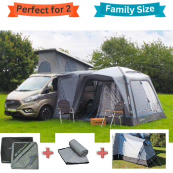 Outdoor Revolution Cayman Air Drive Away Awning (180 – 220cm) Low - BUNDLE DEAL