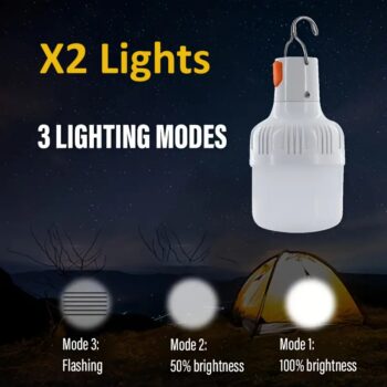 Rechargeable LED Camping Lanterns x 2