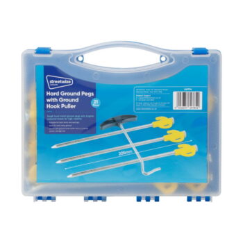 21pc Ground Tent Pegs 6.5x205mm with Ground Hook Puller