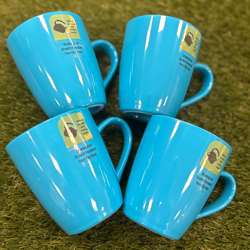 Liberty Sumatra Non-Slip Heat-Resistant Mug - Pack of 4 (Blue)