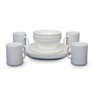 Vango Opal 16-Piece Dining Set - White (4-Person)