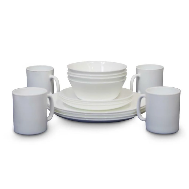 Vango Opal 16-Piece Dining Set - White (4-Person)