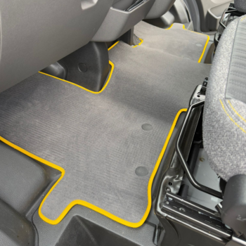 CampervanBits Ford Transit MK8/MK9 & Ford Trekker Walkthrough Carpet - Grey/Yellow Trim